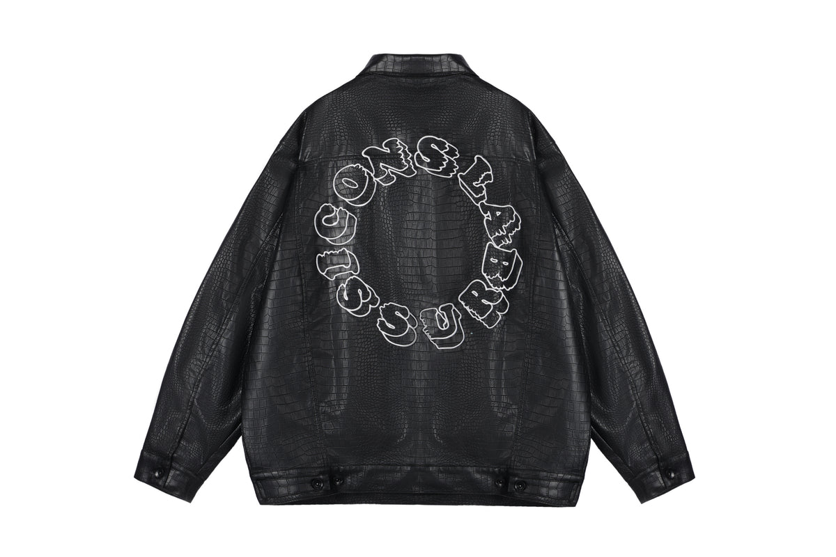 Embroidered Leather Jacket – ICONSLAB